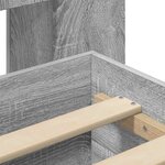vidaXL Cadre de lit avec rangement Sonoma gris 160 x 200 cm