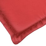 vidaXL Coussin de chaise de terrasse rouge (75+105)x50x3 cm