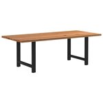 vidaXL Table à manger marron clair bois de chêne massif rectangulaire