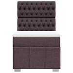 vidaXL Sommier à lattes de lit avec matelas Marron foncé 90x200 cm