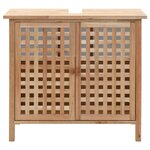 vidaXL Armoire pour lavabo Bois de noyer massif 66x29x61 cm