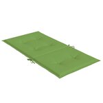 vidaXL Coussins de chaise à dossier bas lot de 2 vert mélangé tissu