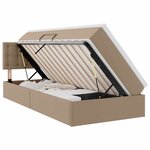 vidaXL Lit avec rangement et matelas Cappuccino 90 x 190 cm