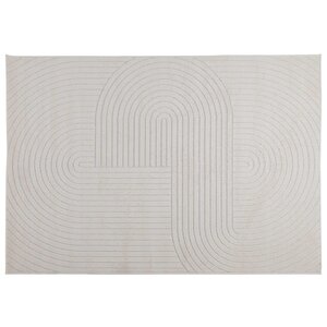 vidaXL Tapis de surface HUARTE Crème 170 x 120 cm Polyester