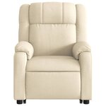 vidaXL Fauteuil inclinable électrique crème tissu
