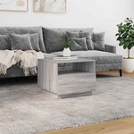 vidaXL Table basse avec lumières LED sonoma gris 50x49x40 cm
