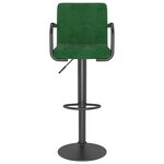 vidaXL Tabourets de bar lot de 2 vert foncé velours