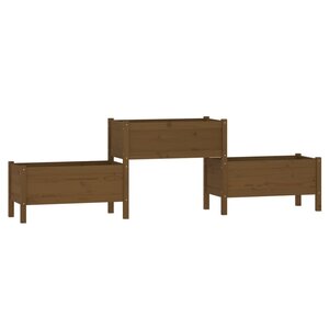 vidaXL Jardinière Marron miel 245 5x44x75 cm Bois massif de pin