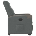 vidaXL Fauteuil inclinable Gris foncé Tissu