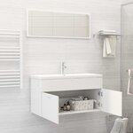 vidaXL Ensemble de meubles de salle de bain Blanc Bois d'ingénierie