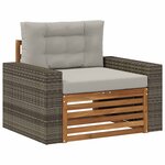 vidaXL Sofa de milieu extérieur Naturel