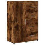 vidaXL Buffets 2 Pièces chêne fumé 60x31x84 cm bois d'ingénierie