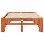 vidaXL Cadre de lit surélevé avec stockage Marron Bois massif en pin