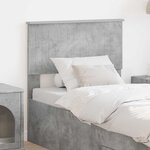 vidaXL Tête de lit avec tête de lit Gris béton 80 cm Bois d'ingénierie