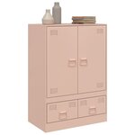 vidaXL Buffet haut rose 67x39x95 cm acier
