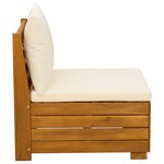 vidaXL Sofa de jardin milieu Bois d'Acacia Massif Marron