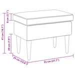 vidaXL Pouf Noir 55 x 35 x 41 cm Tissu
