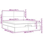 VidaXL Cadre de lit ottoman avec matelas bleu 200x200cm tissu
