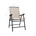 vidaXL Chaises de jardin pliables lot de 2 Textilène Crème