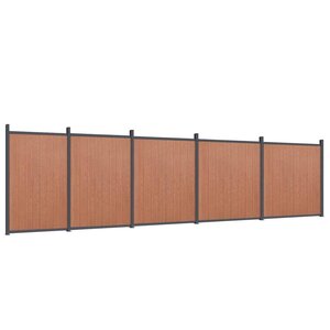vidaXL Panneau de clôture marron 872x186 cm WPC