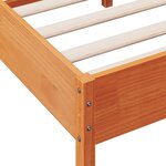 vidaXL Cadre de lit sans matelas cire marron 75x190 cm bois pin massif