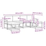 vidaXL Ensemble de canapés d'extérieur 6 pc Blanc et anthracite