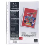 Sachet 10 Pochettes Perforées Premium Polypropylène 140micron A4+ - Incolore - X 5 - Exacompta