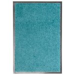 vidaXL Paillasson lavable Cyan 40x60 cm