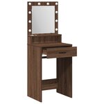 vidaXL Table de Toilette Chêne brun 50 x 41 x 135 cm Bois d'ingénierie
