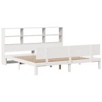 vidaXL Lit bibliothèque sans matelas blanc 180x200 cm bois pin massif