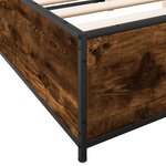 vidaXL Cadre de lit sans matelas chêne fumé 135x190 cm