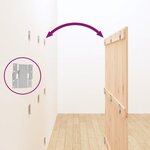 vidaXL Tête de lit murale 140x3x110 cm Bois massif de pin