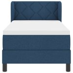 lit à ressort avec matelas vidaXL bleu 80x200 cm en tissu