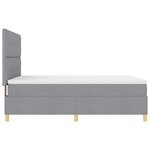 vidaXL Lit à ressorts avec matelas Gris clair 160 x 200 cm tissu