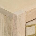 vidaXL Table console doré 90x30x75 cm bois solide de manguier