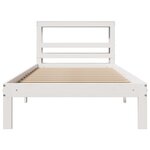 vidaXL Cadre de lit avec tête de lit sans matelas blanc 75x190 cm