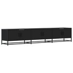 vidaXL Meuble TV noir 210x35x41 cm bois d'ingénierie