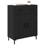 vidaXL Buffet Chêne noir 69 5 x 34 x 90 cm Bois d'ingénierie
