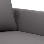 vidaXL Canapé à 2 places Gris 140 cm Similicuir