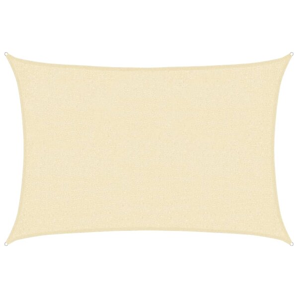 vidaXL Voile d'ombrage 160 g/m² Crème 2x3 m PEHD