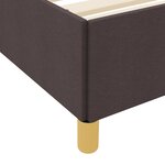 vidaXL Lit à ressorts Marron foncé et Blanc 200 x 200 cm tissu
