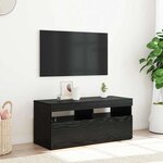 vidaXL Meuble TV Noir 90 x 35 x 40 cm Bois d'ingénierie