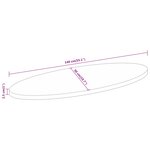 vidaXL Dessus de table 140x50x2 5 cm ovale bois massif d'acacia