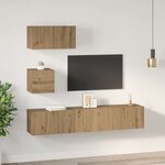 vidaXL Ensemble de meubles TV 4 Pièces chêne artisanal 80 x 30 x 30 cm