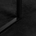 vidaXL Tapis en Fourrure Synthétique de Lapin Olite Noir Ø 120 cm