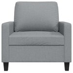 vidaXL Fauteuil Gris clair 60 cm Tissu