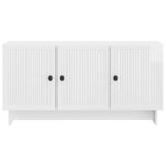 vidaXL Meuble TV Blanc brillant 99 x 34 5 x 50 cm Bois d'ingénierie