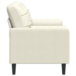 vidaXL Canapé 2 places avec oreillers décoratifs crème 140 cm velours