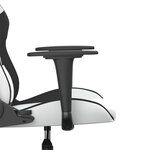 vidaXL Chaise de jeu Blanc et noir Similicuir