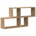 vidaXL Étagère Murale avec étagère chêne artisanal 100 x 20 x 53 cm